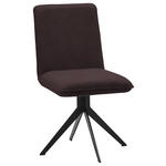 STUHL  in Stahl Lederlook Metall, Textil  - Dunkelbraun/Schwarz, Design, Textil/Metall (46,5/87/64cm) - Voleo