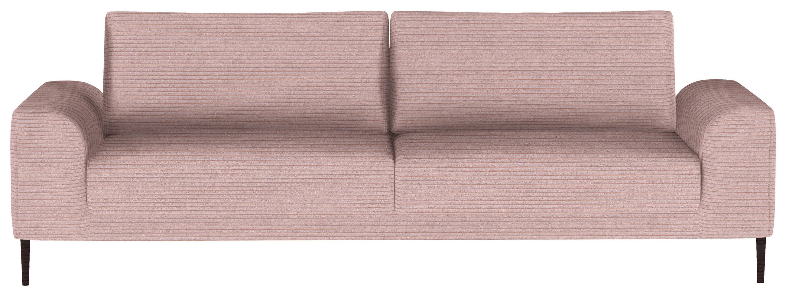 SCHLAFSOFA Cord Mauve  - Mauve/Schwarz, Design, Textil/Metall (250/89/105cm) - Livetastic