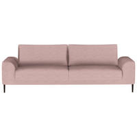 SCHLAFSOFA  mit Stoffauswahl, Schlafen auf Sitzhöhe, Armteil links, Armteil rechts Cord Mauve  - Mauve/Schwarz, Design, Textil/Metall (250/89/105cm) - Livetastic