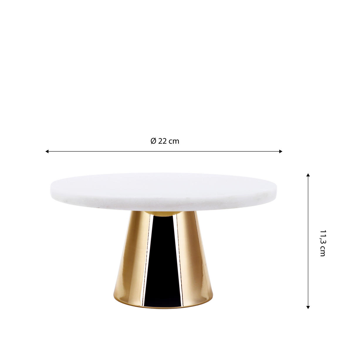 PODNOS NA DORT, kov, kámen, 22 cm - barvy zlata, Basics, kov/kámen (22cm) - Echtwerk