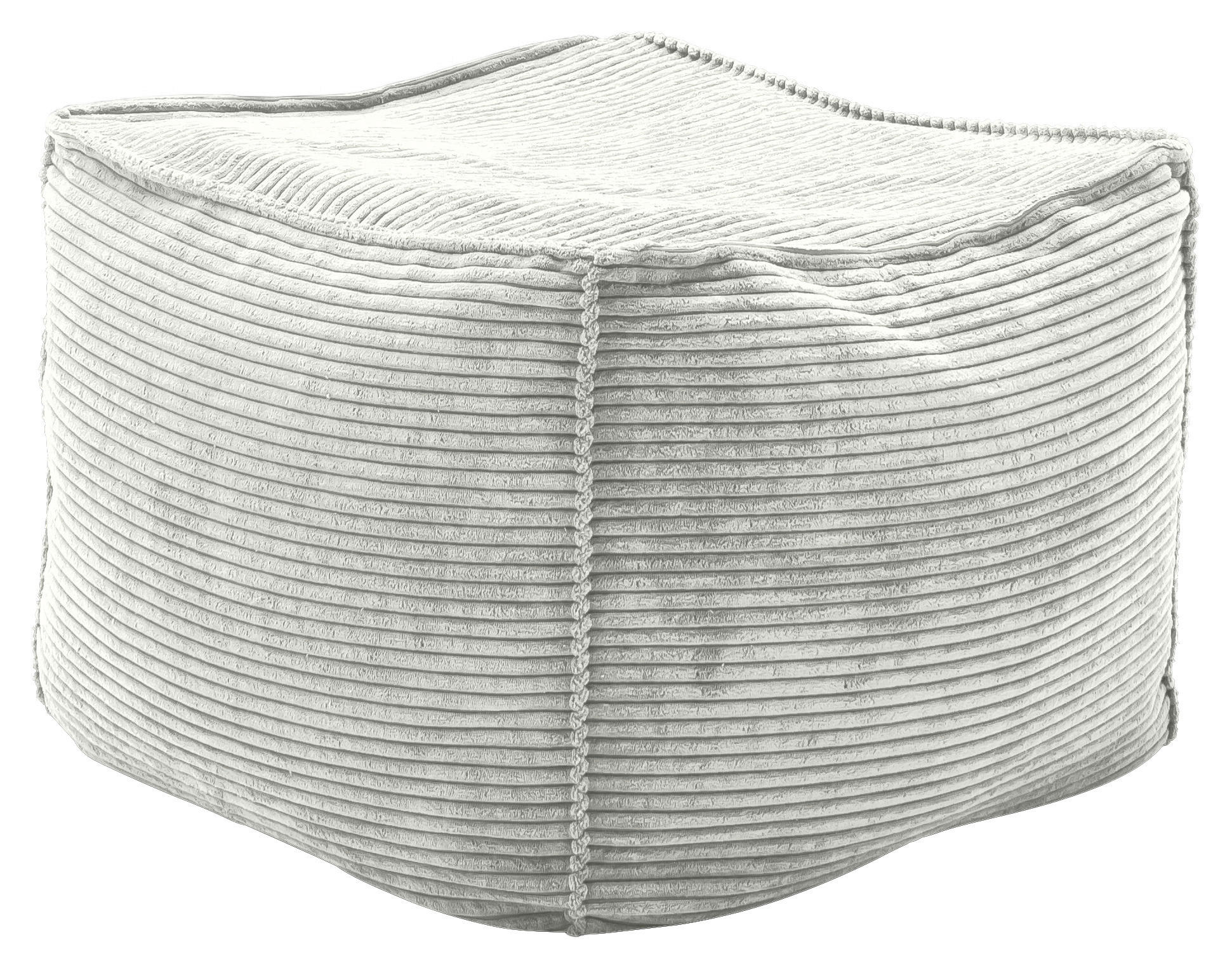 HOCKER in Textil Hellgrau  - Hellgrau, Design, Textil (66/40/66cm) - Lomoco