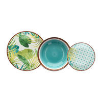 JEDILNI SERVIS 18/1  MADISON JUNGLE  - večbarvno, Basics, keramika (34/22/27,5cm) - Tognana