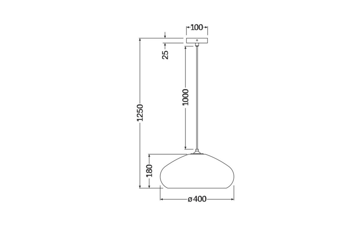 HÄNGELEUCHTE 40/125 cm  - Braun, Natur, Karton/Metall (40/125cm) - Osram