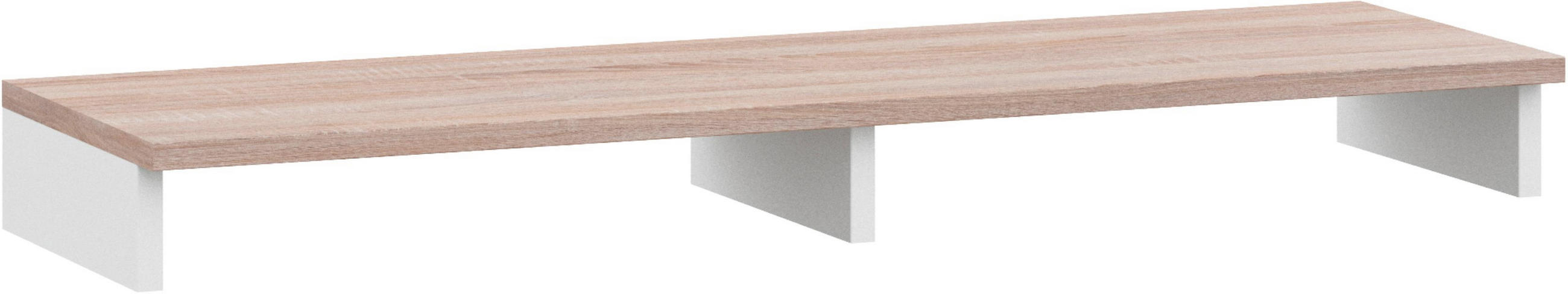 Tv-Aufsatz in Weiß, Eichefarben