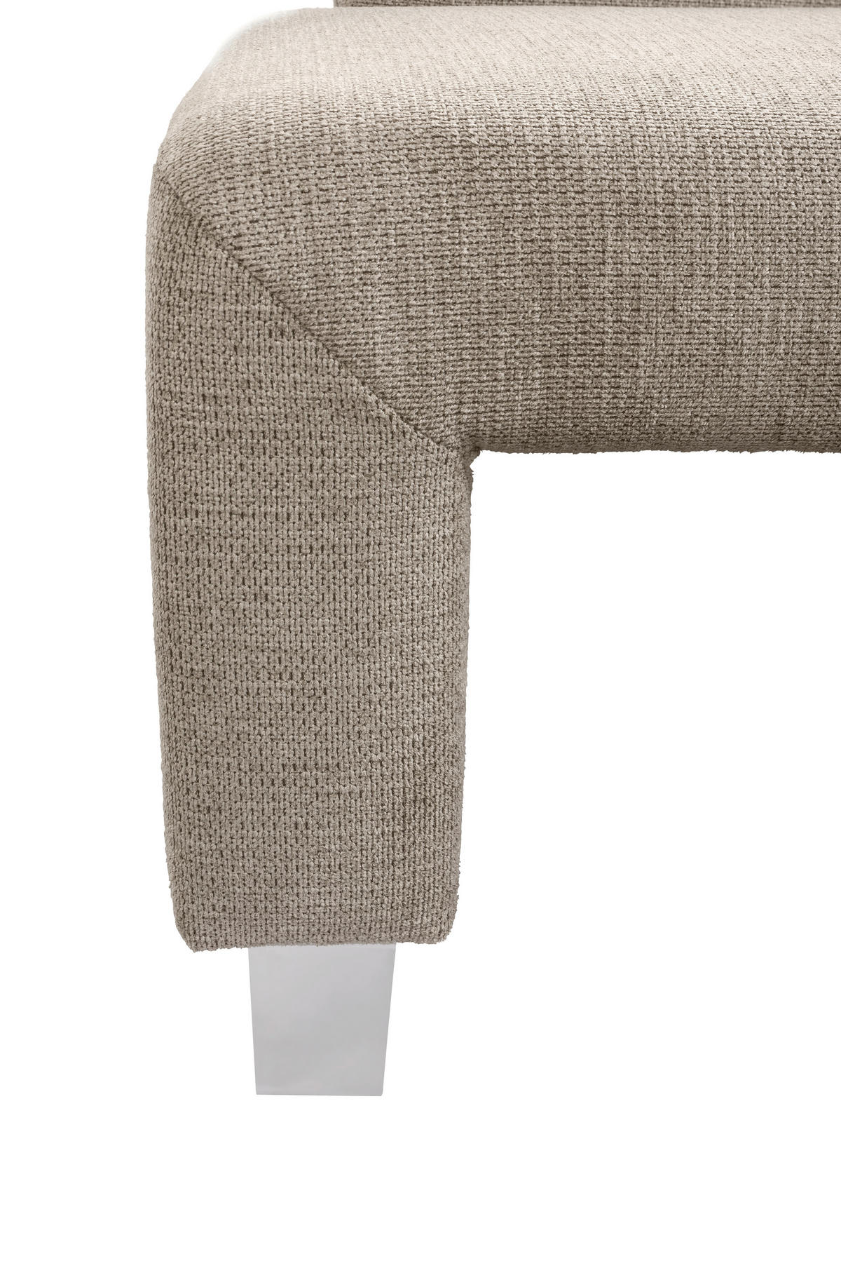 KLUPA KUTNA  taupe  drvo, tekstil, drvni materijal      - srebrne boje/taupe, Moderno, drvni materijal/drvo (263/198cm) - Livetastic