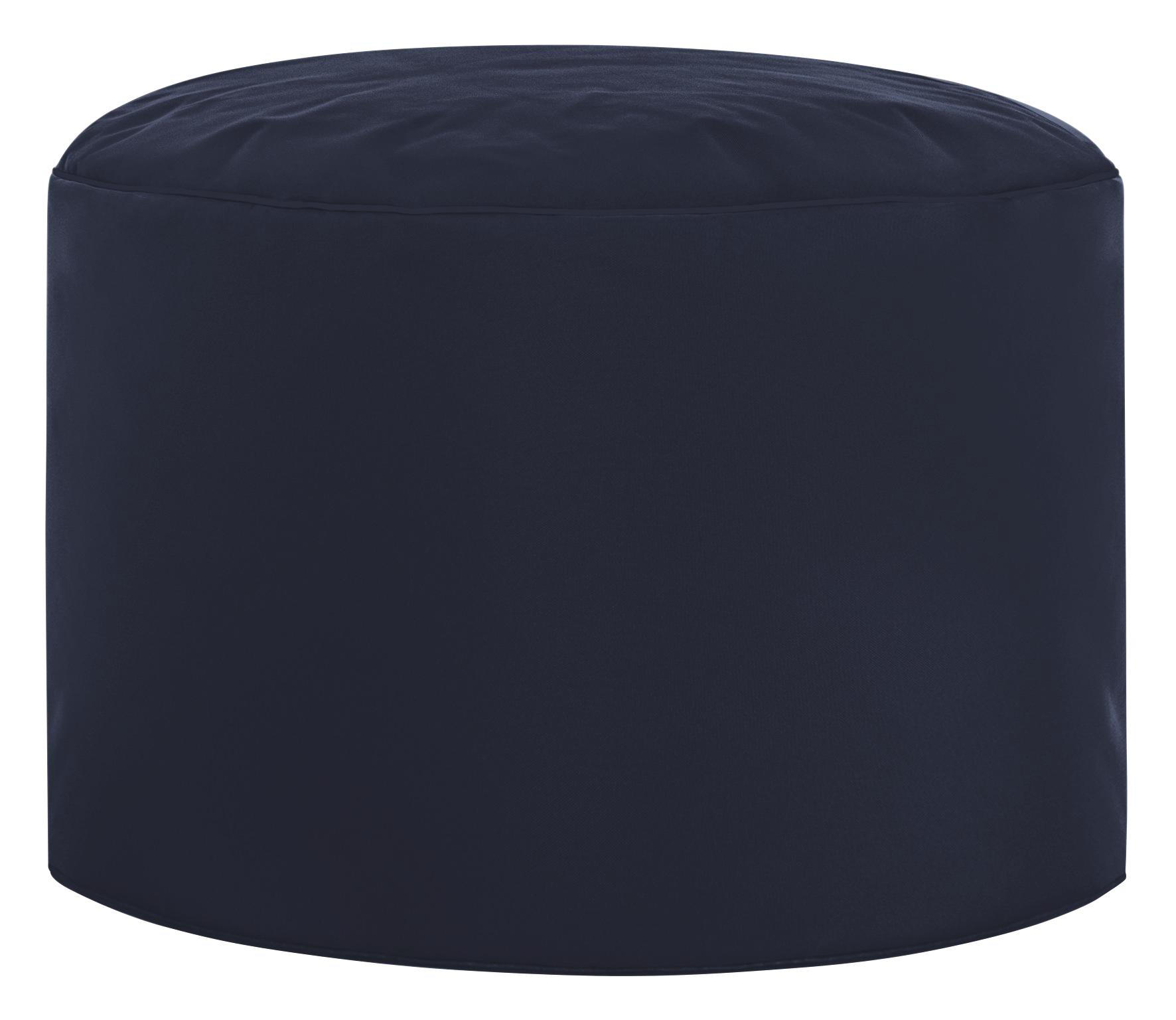 Pouf in Textil Dunkelblau
