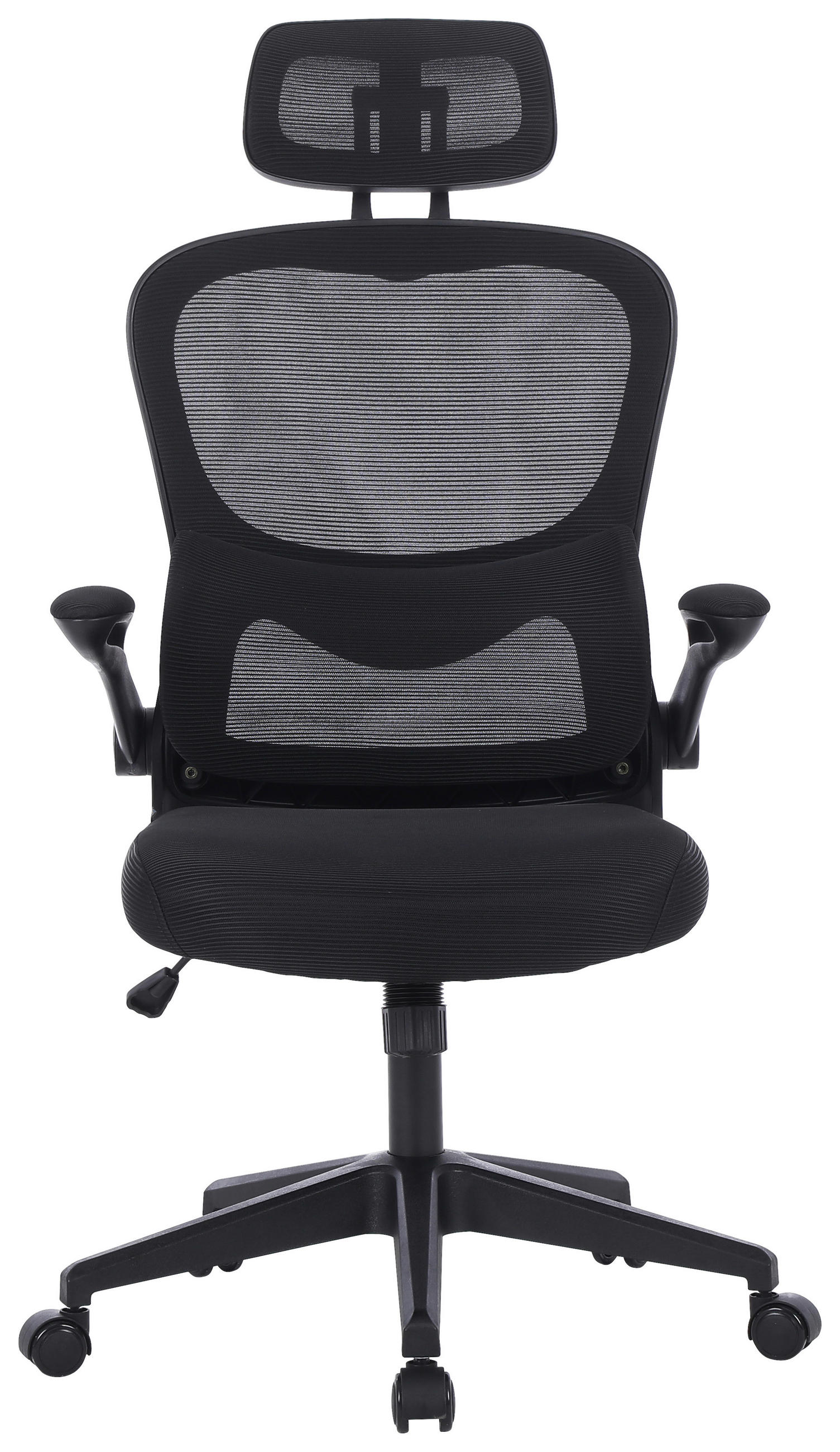 STOLICA OKRETNA crna metal, plastika, tekstil - crna, Konvencionalno, metal/tekstil (63,5/116-126/66cm) - Carryhome