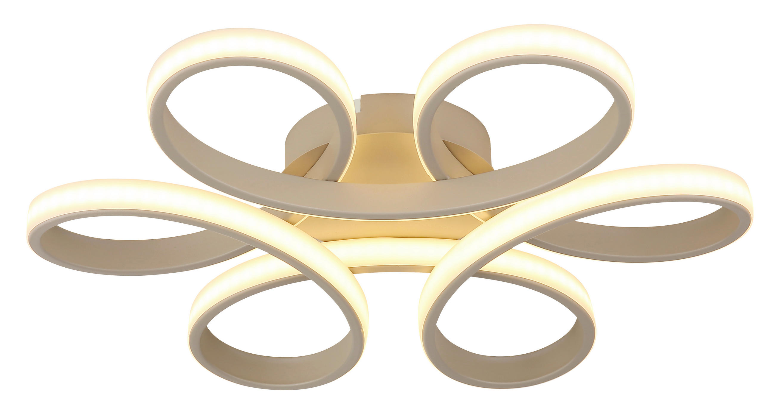 LED PLAFONJERA Orbita  - opal/boja peska, Dizajnerski, metal/plastika (40/36/7cm)