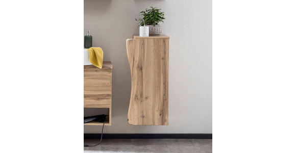 UNTERSCHRANK 30/79/35 cm - Eiche Wotan/Silberfarben, Natur, Holzwerkstoff/Kunststoff (30/79/35cm) - Xora