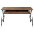 SCHREIBTISCH 140/70/76 cm  in Braun, Honig  - Schwarz/Braun, Design, Holz/Metall (140/70/76cm) - Landscape