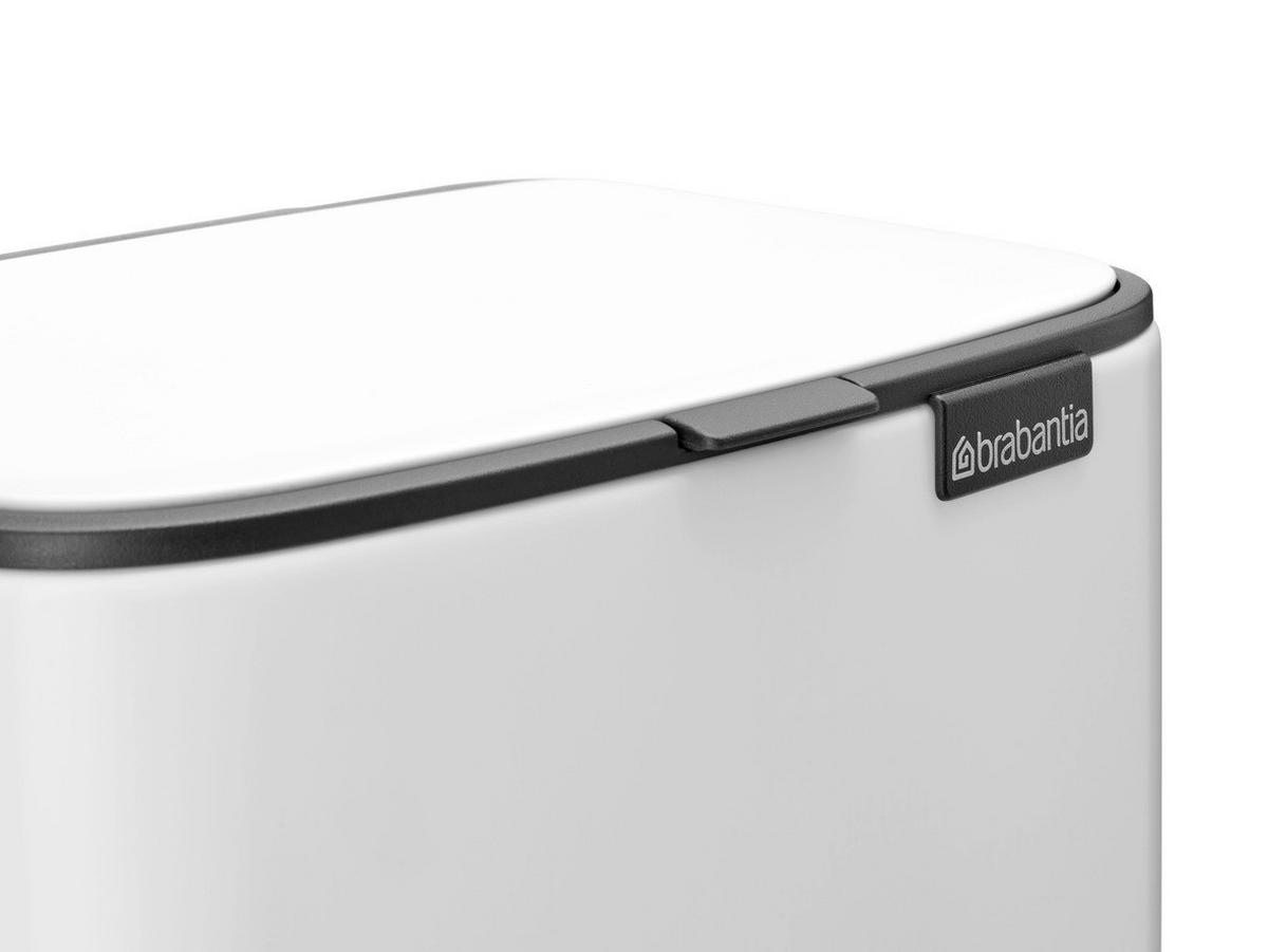 KOŠ S NOŽNOM PAPUČICOM  7 l  Bo  - bijela/antracit, Basics, metal/plastika (24,2/31/24,2cm) - Brabantia