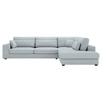 ECKSOFA in Cord Pastellgrün  - Pastellgrün/Schwarz, Konventionell, Kunststoff/Textil (314/250cm) - Carryhome