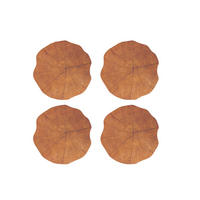 UNDERLÄGG SET 4 delar  - granträ färg, Basics, trä (10/10/0.3cm)
