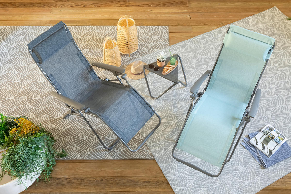 ZAHRADNÍ RELAXAČNÍ ŽIDLE, kov, textil - tmavě šedá/titanová, Basics, kov/textil (71/115/88cm) - Lafuma Mobilier