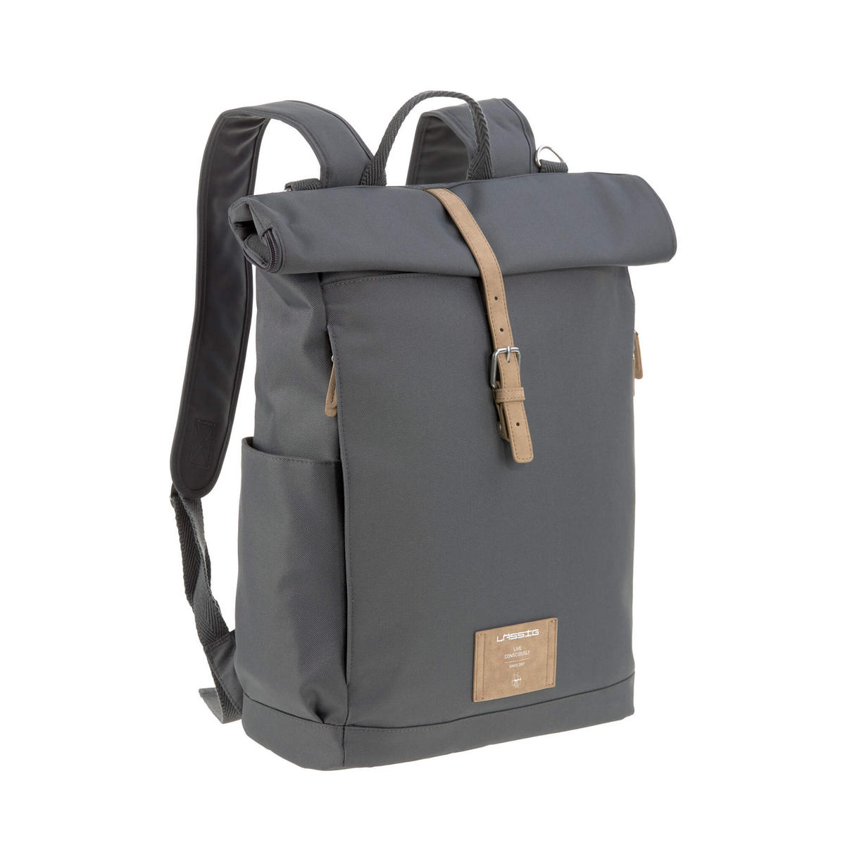 WICKELRUCKSACK Rolltop  - Anthrazit, Trend, Textil (30/14,5/46cm) - Lässig