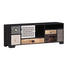 LOWBOARD Akazie, Mangoholz, Pinie massiv sandgestrahlt Braun, Grau, Schwarz, Weiß - Klar/Beige, LIFESTYLE, Glas/Holz (140/50/38cm) - Landscape