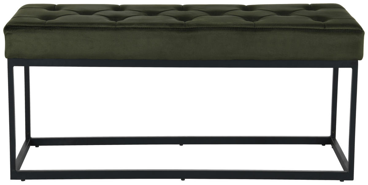 GARDEROBENBANK - Schwarz/Grün, Design, Textil/Metall (103/47/38cm) - MID.YOU