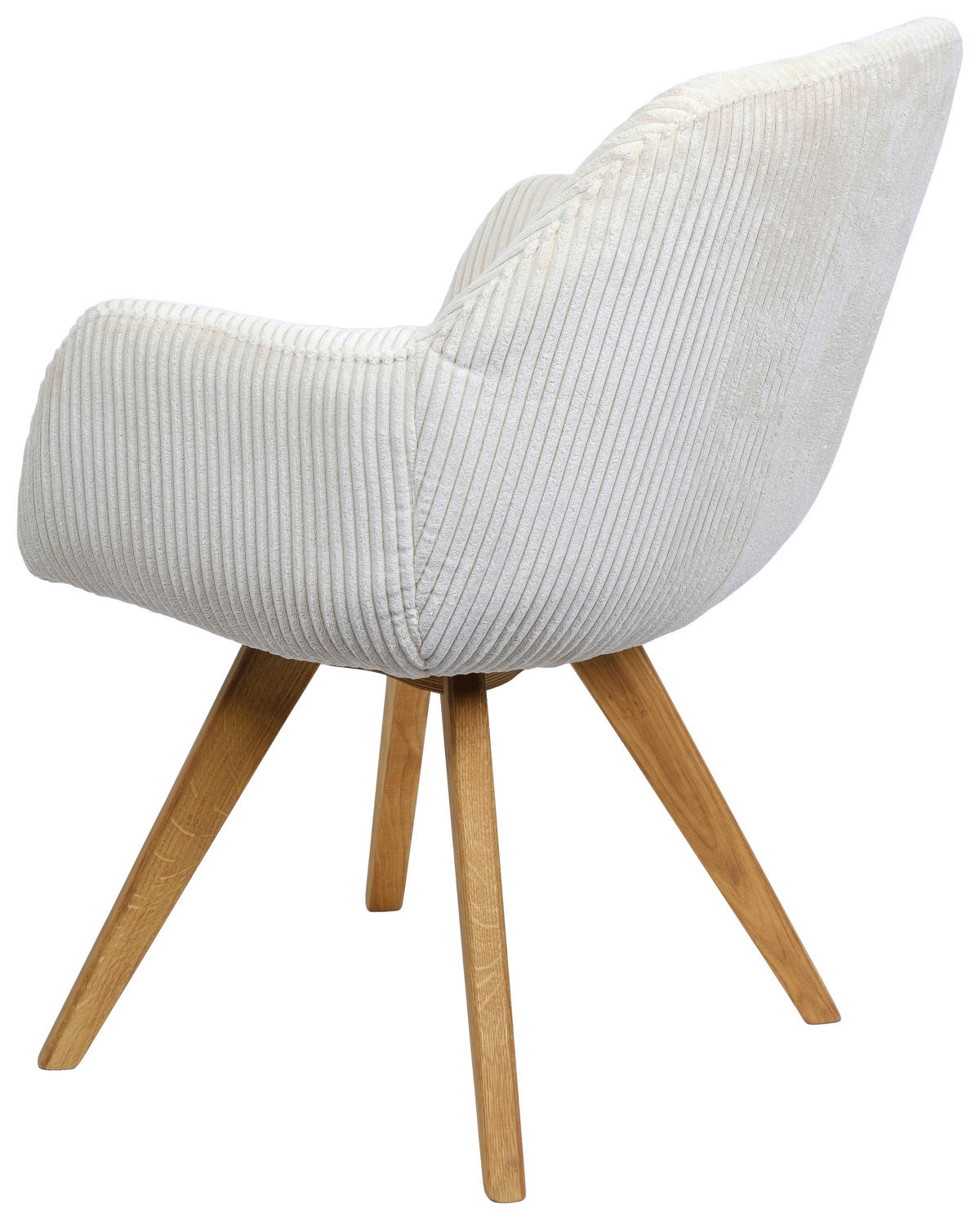 ARMLEHNSTUHL  in Cord  - Eichefarben/Beige, KONVENTIONELL, Holz/Textil (61/64/58cm) - Linea Natura