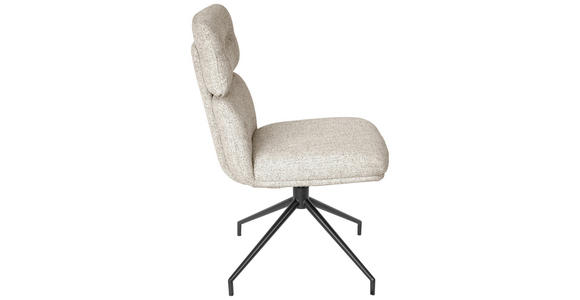 STUHL  in Eisen Webstoff Metall, Textil  - Beige/Schwarz, Design, Textil/Metall (50/92/64,5cm) - Dieter Knoll