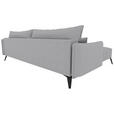 ECKSOFA  in Cord Hellgrau  180/253 cm  - Hellgrau/Schwarz, KONVENTIONELL, Textil/Metall (180/253cm) - Carryhome