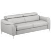 SCHLAFSOFA in Textil, Leder Platinfarben  - Platinfarben, Design, Leder/Textil (203/77-98/103cm) - MID.YOU