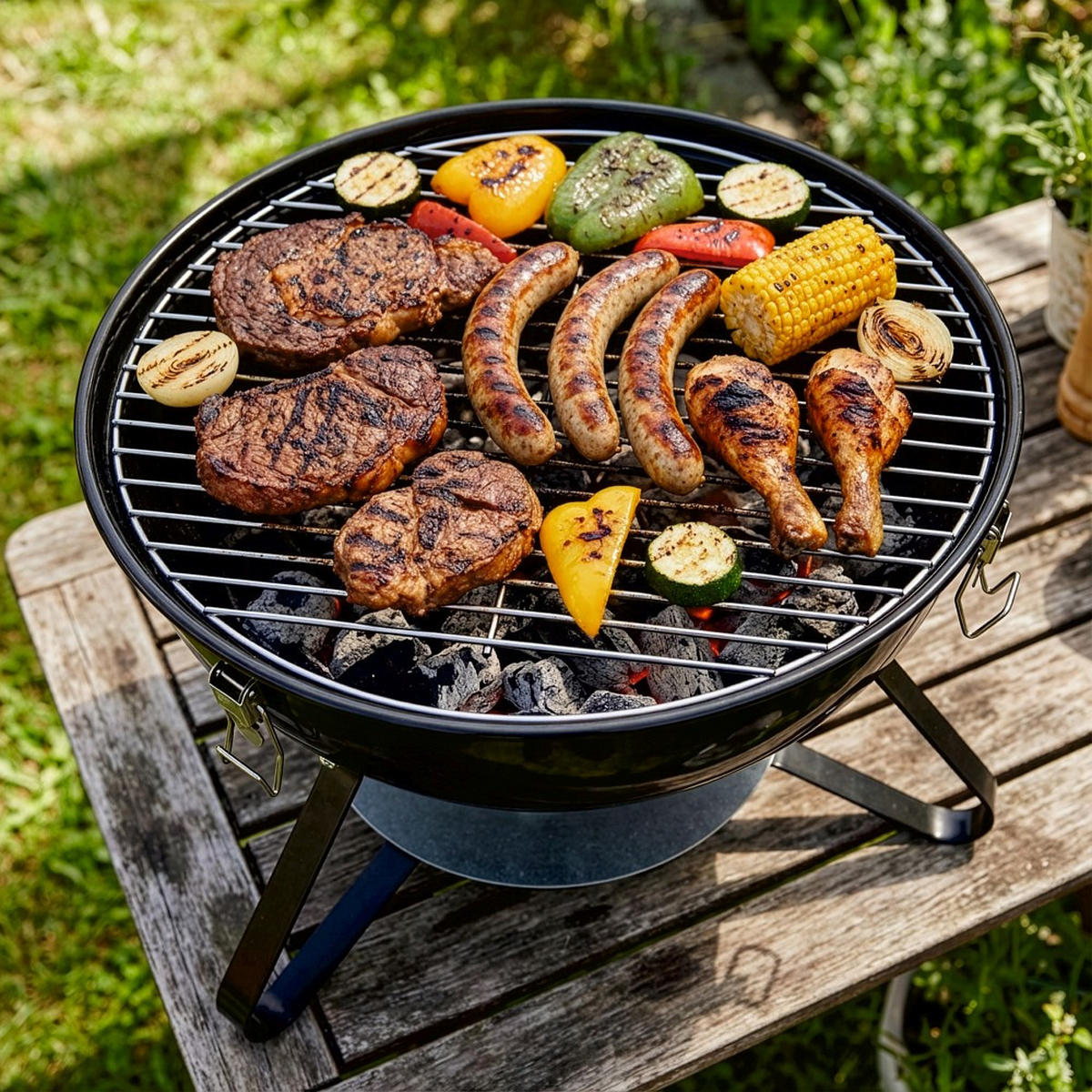 KUGELGRILL  Schwarz  - Schwarz, Basics, Kunststoff/Metall (36/36/38cm) - Landmann