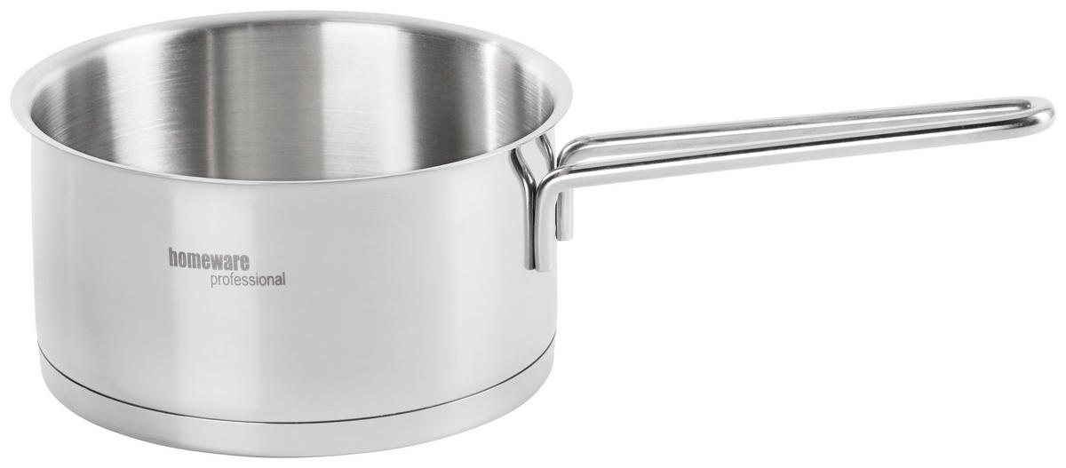 STIELKASSEROLLE Perfect Cooking 1 l  - Edelstahlfarben, Basics, Metall (16/7,5cm) - Homeware Profession.