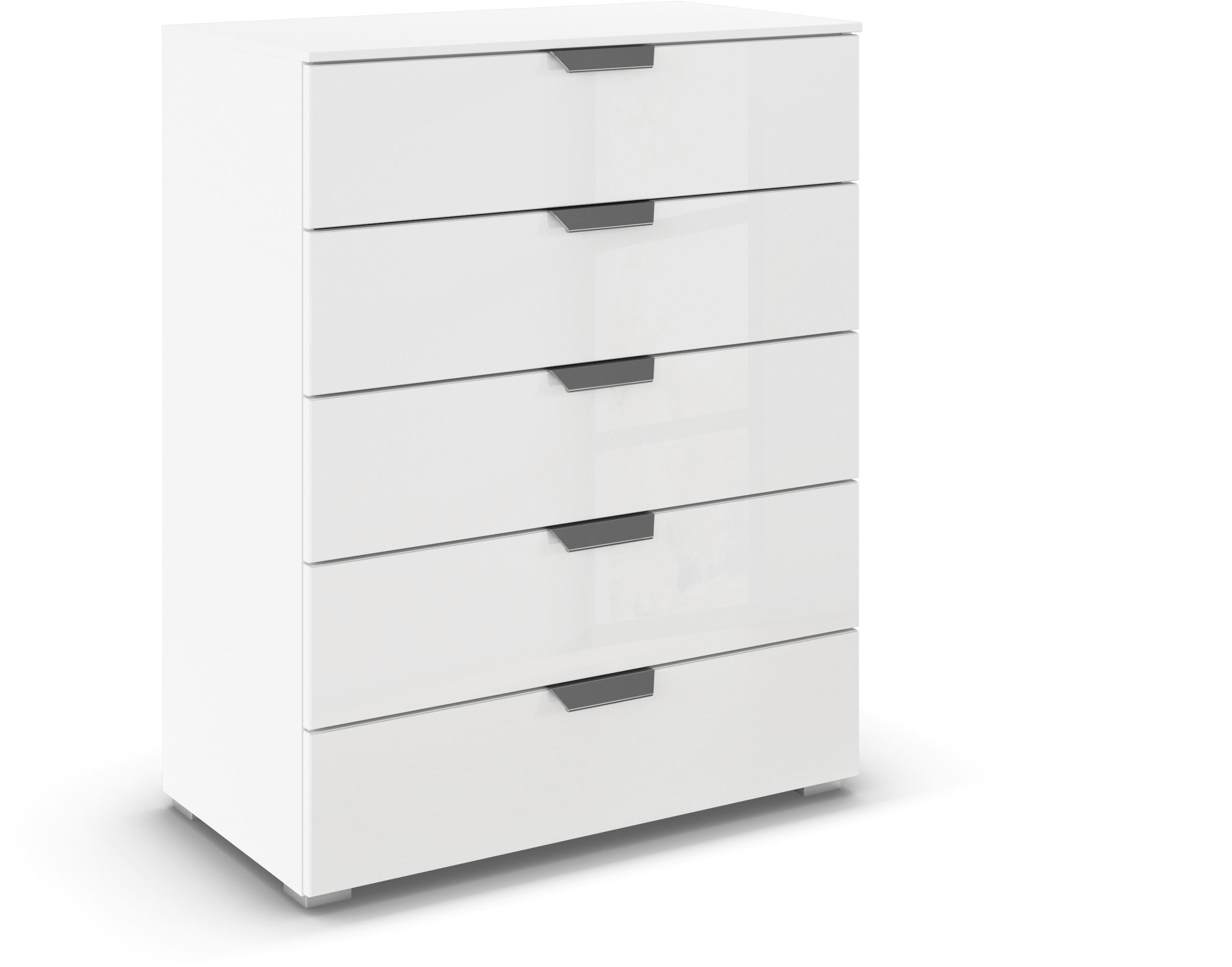 KOMMODE  in 80/100/42 cm  - Chromfarben/Weiß, Design, Glas/Holzwerkstoff (80/100/42cm) - Carryhome