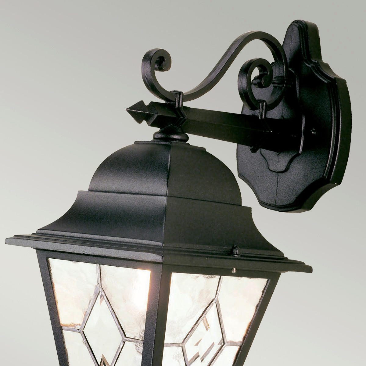 AUSSENWANDLEUCHTE - Schwarz, Konventionell, Glas/Metall (18.4/21,5/45cm) - Elstead Lighting