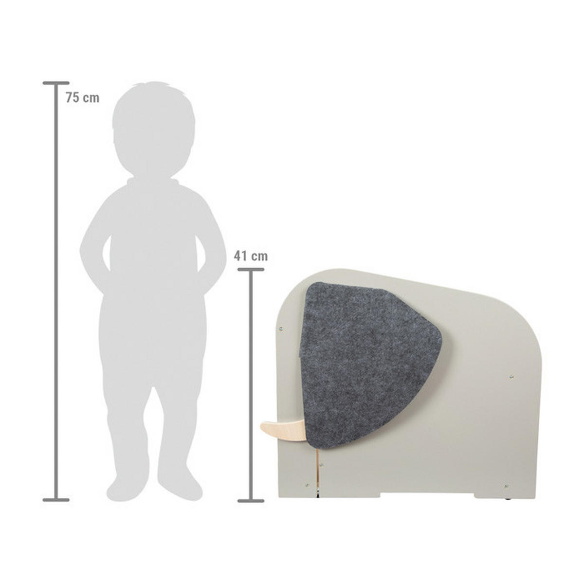 SPIELZEUGBOX  - Multicolor, Basics, Holz/Textil (63/41/51cm) - small foot