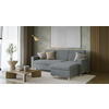 ECKSOFA NIKAS in Flachgewebe Grau  227/156 cm  - Buchefarben/Grau, Design, Holz/Textil (227/156cm) - MID.YOU