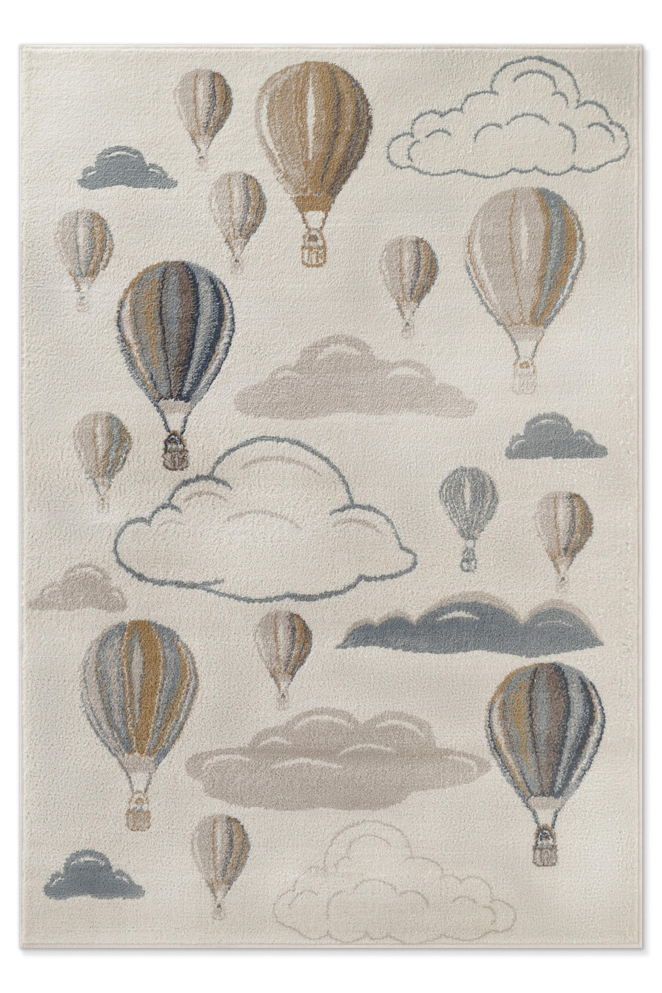 KINDERTEPPICH 120/170 cm Adventures Wolken  - Multicolor/Creme, Design, Kunststoff/Textil (120/170cm) - Hanse Home
