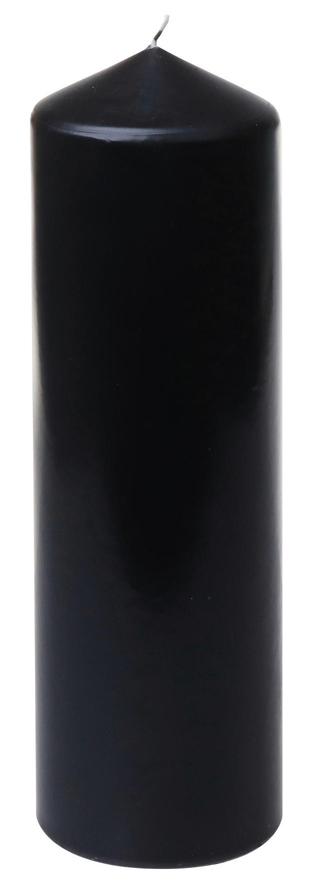 VÁLCOVÁ SVÍČKA - černá, Basics (8,7/28cm)