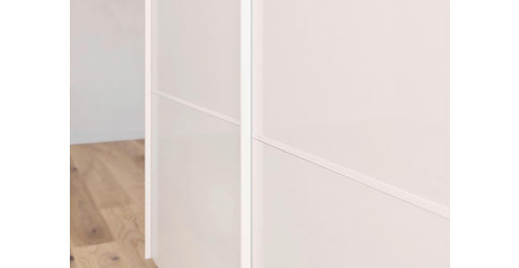 SCHWEBETÜRENSCHRANK 301/223/68 cm 3-türig Weiß - Weiß, KONVENTIONELL, Glas/Holzwerkstoff (301/223/68cm) - Novel