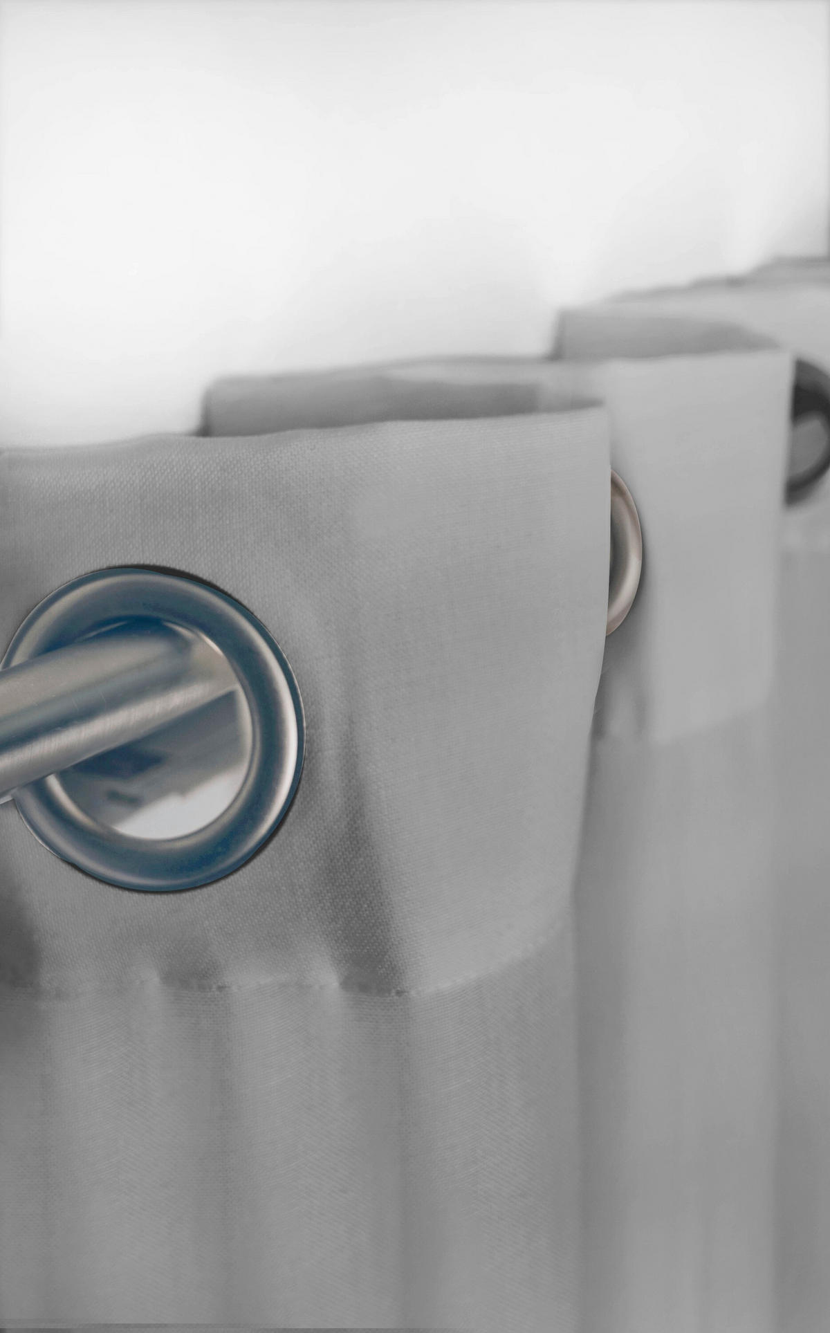 ÖSENVORHANG halbtransparent  - Grau, Basics, Textil (135/245cm)