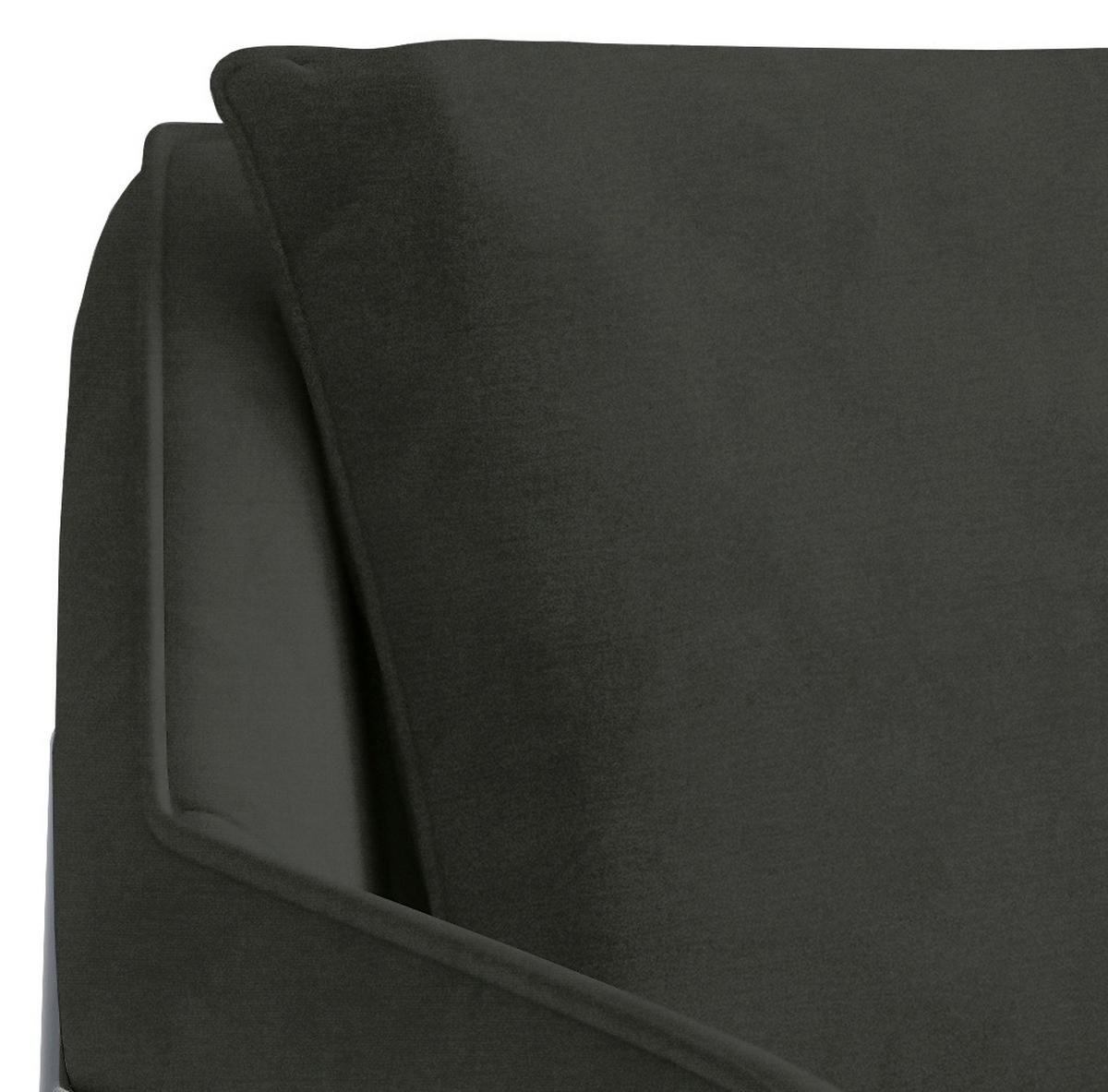 SESSEL in Flachgewebe Dunkelbraun  - Dunkelbraun/Schwarz, Design, Textil/Metall (78/85/85cm) - Livetastic