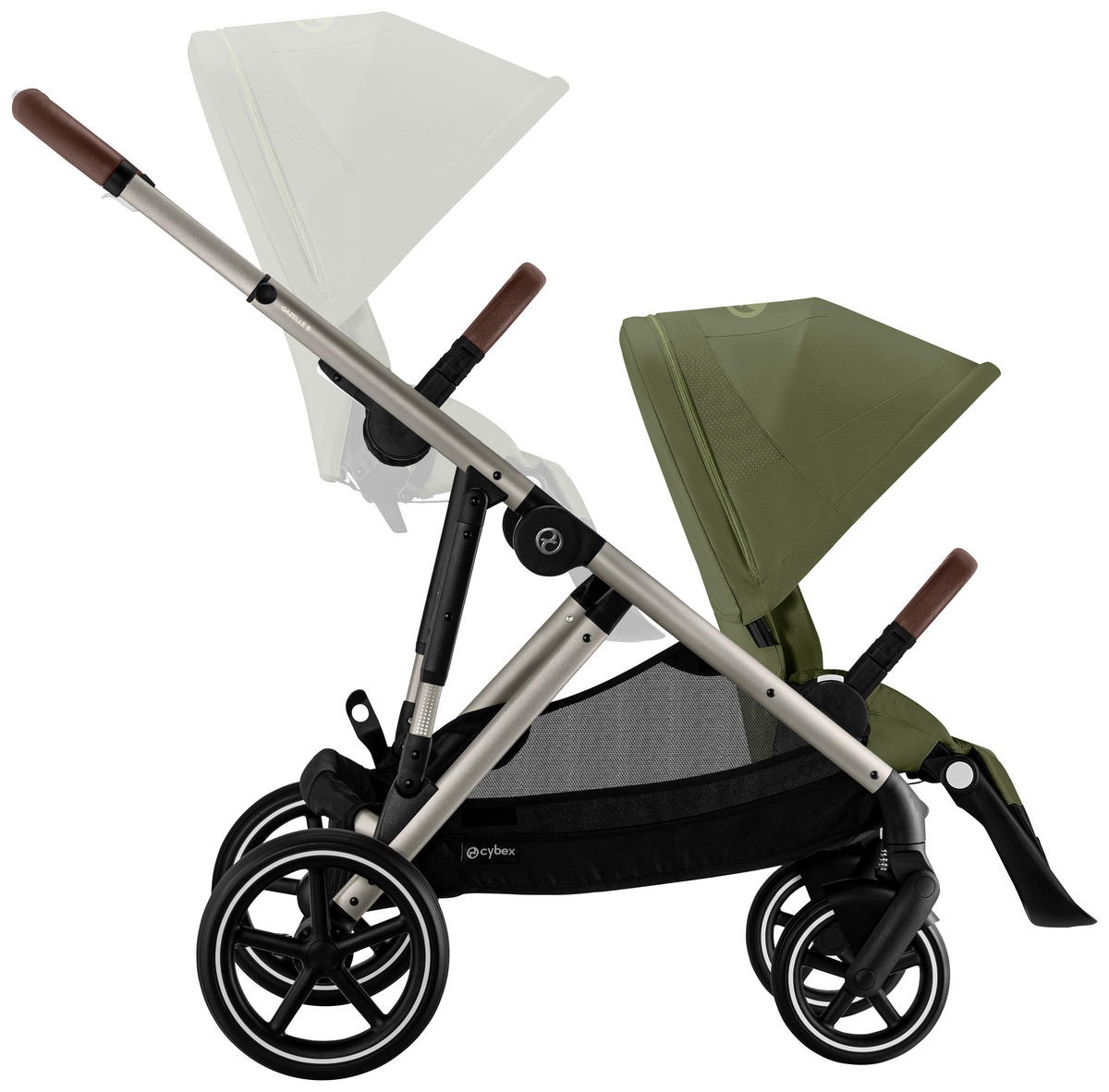 KINDERWAGEN  Gazelle S  Moss Green  - Taupe/Waldgrün, Basics, Textil/Metall (106/65/110cm) - cybex GOLD