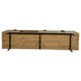 LOWBOARD META in 180/56,2/40 cm - Eichefarben/Anthrazit, Design, Holzwerkstoff/Metall (180/56,2/40cm) - Xora