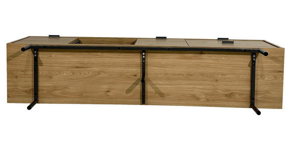 LOWBOARD META in 180/56,2/40 cm - Eichefarben/Anthrazit, Design, Holzwerkstoff/Metall (180/56,2/40cm) - Xora