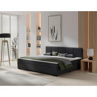 BOXSPRINGBETT 240/200 cm  in Anthrazit  - Anthrazit/Schwarz, MODERN, Karton/Holz (240/200cm) - MID.YOU