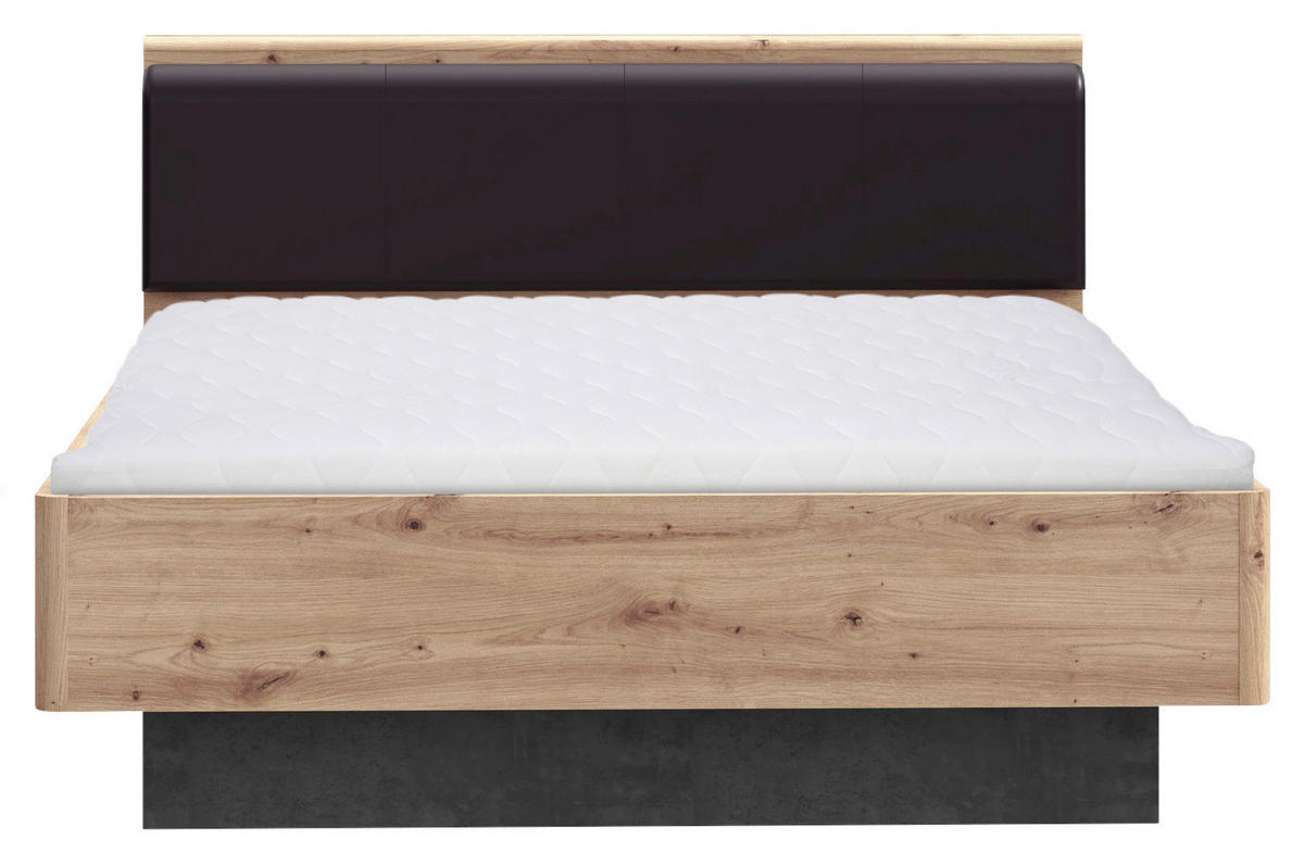 POSTEL 120/200 cm,  - černá/tmavě šedá, Design, kompozitní dřevo/textil (120/200cm) - Carryhome