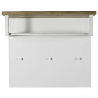 ŠATNÍ PANEL, vysoce lesklá bílá, barvy dubu, 82/71/35 cm - barvy dubu/vysoce lesklá bílá, Moderní, kompozitní dřevo (82/71/35cm) - Carryhome