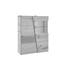 HIGHBOARD Wildeiche furniert geölt Eichefarben, Grau - Eichefarben/Grau, Natur, Glas/Holz (112/138/42cm) - Voglauer