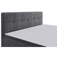 BOXSPRINGBETT 160/200 cm  in Grau  - Schwarz/Grau, KONVENTIONELL, Kunststoff/Textil (160/200cm) - Carryhome