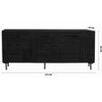 SIDEBOARD  170/80/40 cm 3 Schublade(n)  - Schwarz, LIFESTYLE, Holz/Metall (170/80/40cm) - Landscape