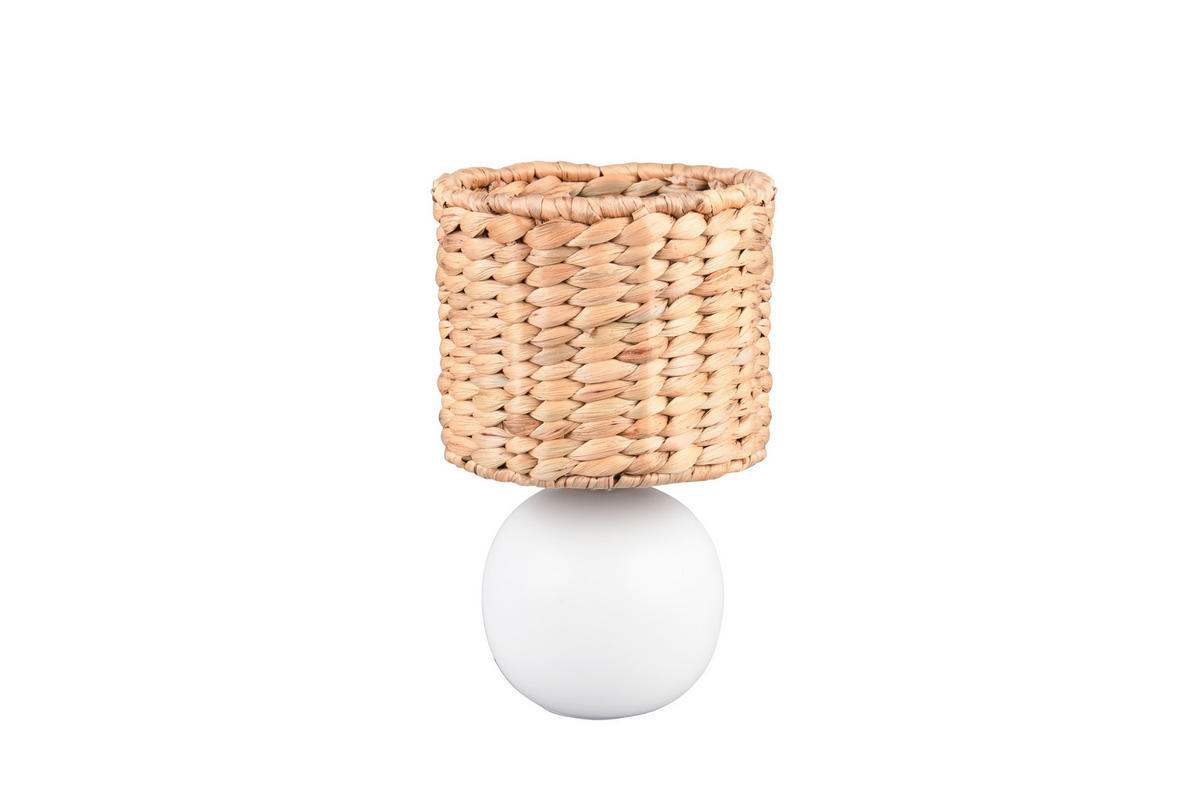 TISCHLEUCHTE - Weiss/Braun, Basics, Naturmaterialien/Keramik (18/29cm) - Trio Leuchten