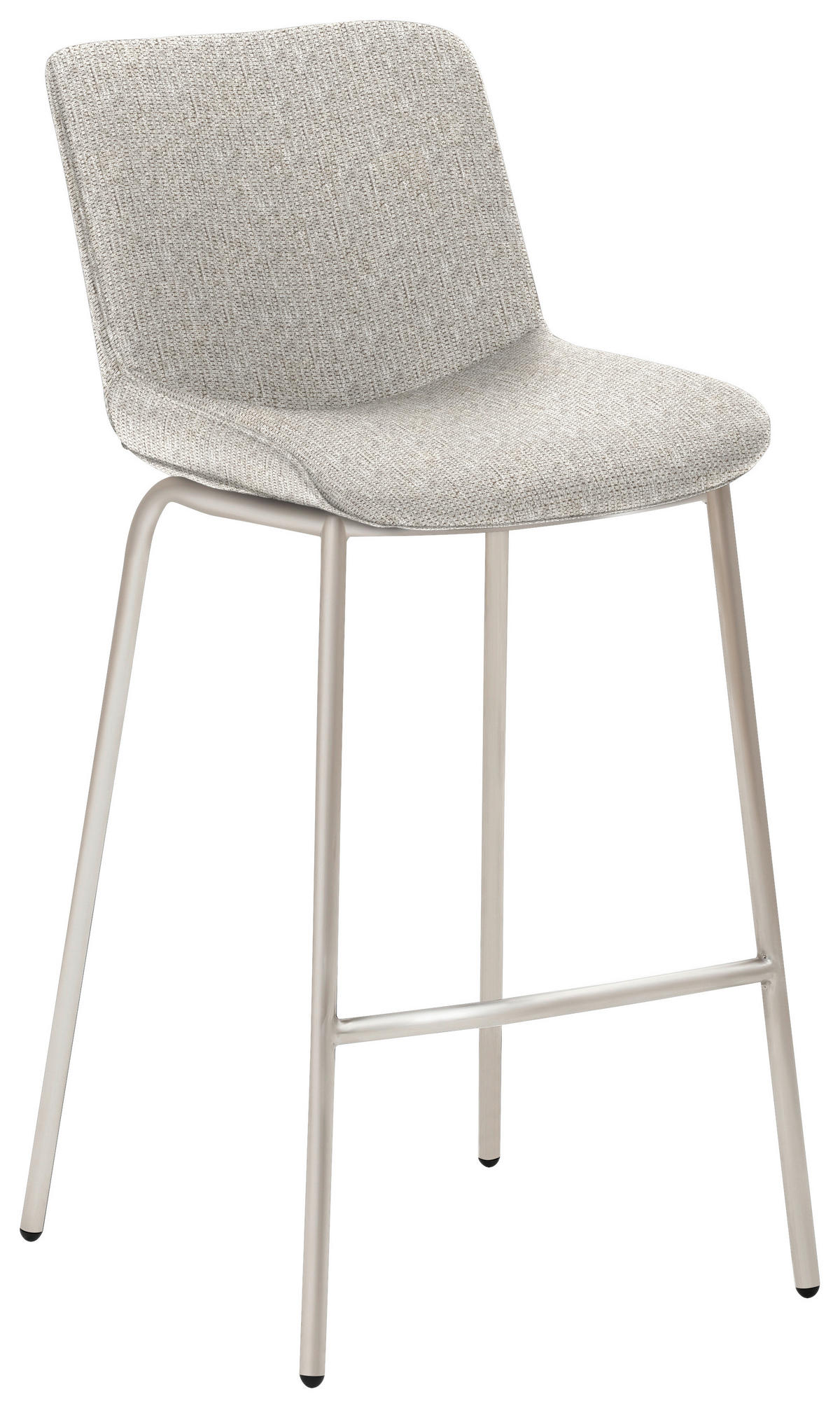 BARHOCKER in Metall, Textil Sandfarben  - Sandfarben, Design, Textil/Metall (48/93/50cm) - Novel