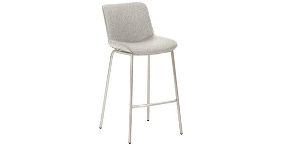 BARHOCKER in Metall, Textil Sandfarben - Sandfarben, Design, Textil/Metall (48/93/50cm) - Novel