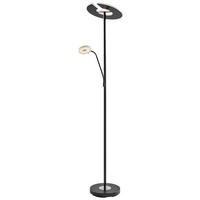 LED-STEHLEUCHTE - Weiss/Schwarz, Design, Metall (35/180cm) - Fischer & Honsel
