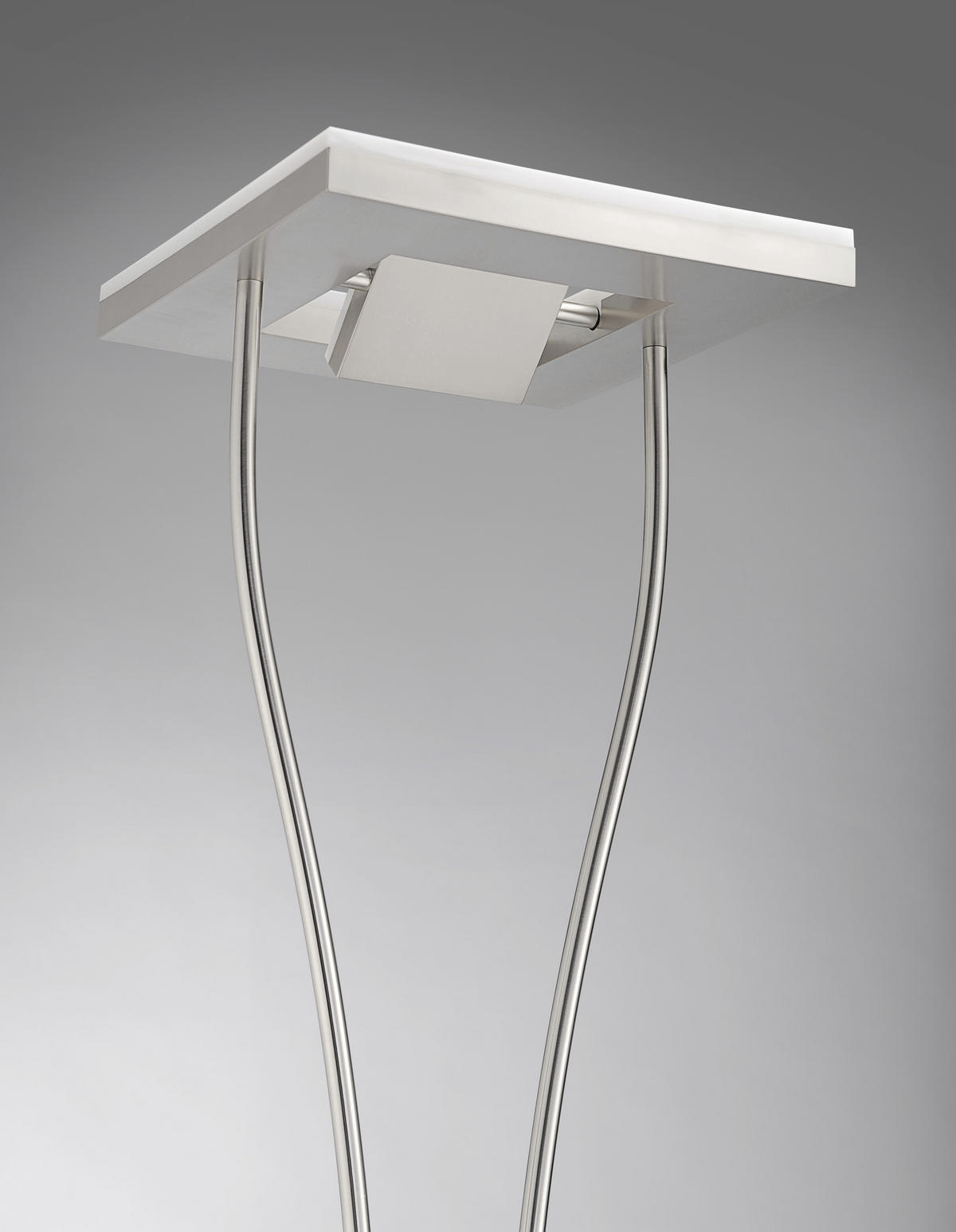 STEHLEUCHTE HELIA 57/57/197,5 cm    - Nickelfarben, Design, Metall (57/57/197,5cm)